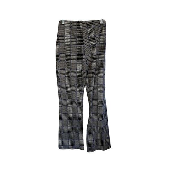Urban Outfitters Black Gray Hounds Tooth Pull-On Trouser Flare Leg Pants Small - Picture 3 of 5